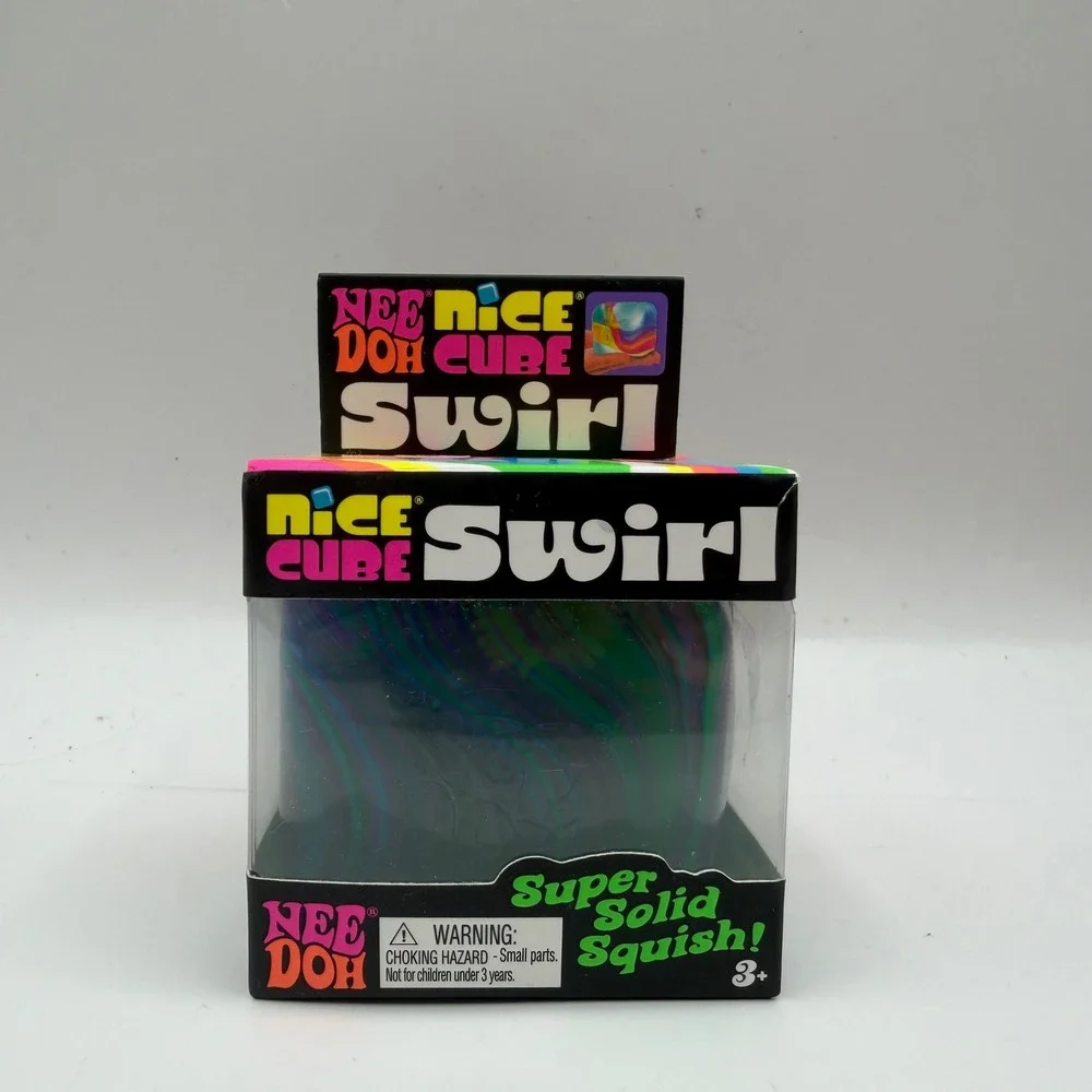 NeeDoh Nice Cream Cone and Nice Cube Swirl Fidget Toy Bundle 3 Pack Schylling